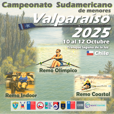 Afiche campeonato sudamericano menores remo 2025